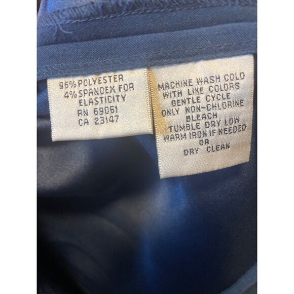 Talbots Navy Soft Stretch Button Up Collared Blouse Sz S - Picture 6 of 10